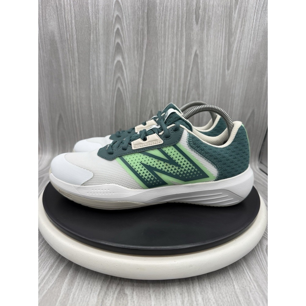 New Balance 696v6 Mens Size 8 White Green Hard Court Tennis Pickleball Shoes - Picture 2 of 12